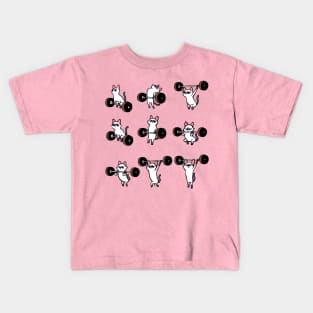 Olympic Lifting Siamese Cat Kids T-Shirt